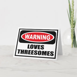 Avertissement ADORE TROIS ESOMES Carte de voeux