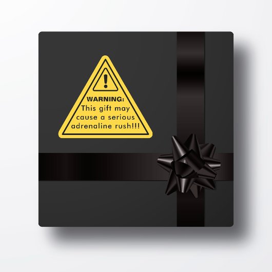 Avertissement : Adrenaline Rush Funny Sticker Jaun