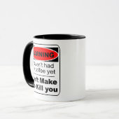 Avertissement amusant de Mug de café (Devant gauche)