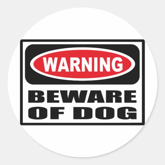 Avertissement ATTENTION DE CHIEN Sticker (Devant)