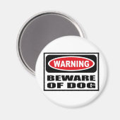 Avertissement ATTENTION DE DOG Magnet (Recto/Verso)