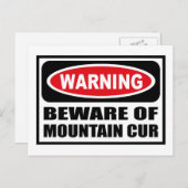 Avertissement ATTENTION DE LA Carte postale CUR MO (Devant / Derrière)