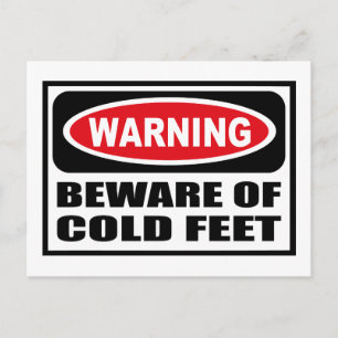 Avertissement ATTENTION DE LA CARTE Postale FROID 