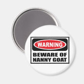 Avertissement ATTENTION DE NANNY CHÈQUE Aimant (Recto/Verso)