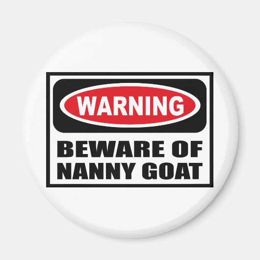 Avertissement ATTENTION DE NANNY CHÈQUE Aimant (Devant)