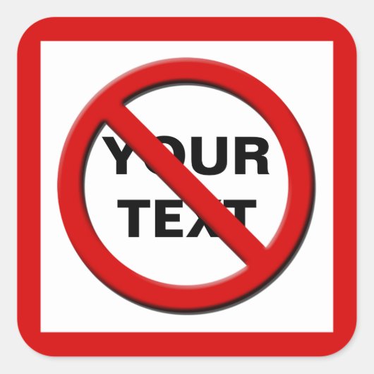 Avertissement Aucun symbole Grand Sticker Personna (Devant)