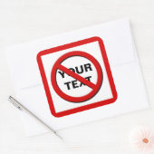 Avertissement Aucun symbole Grand Sticker Personna (Enveloppe)