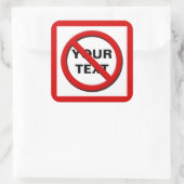 Avertissement Aucun symbole Grand Sticker Personna (Sac)