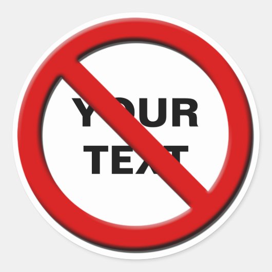 Avertissement Aucun Symbole Petit Sticker Personna (Devant)