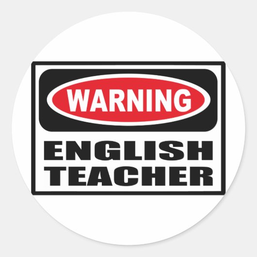 Avertissement Autocollant ENSEIGNANT ANGLAIS (Devant)