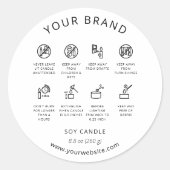 Avertissement aux bougies Étiquette Instructions p (Devant)