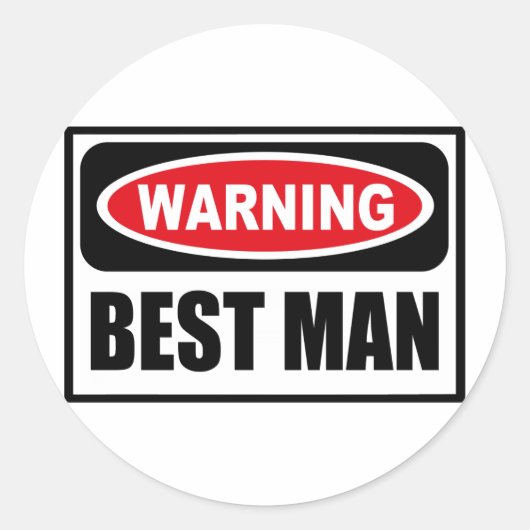 Avertissement BEST MAN Sticker (Devant)