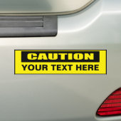Avertissement Bumper Sticker personnalisé (En voiture)