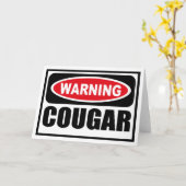 Avertissement Carte de voeux COUGAR (Fleur jaune)