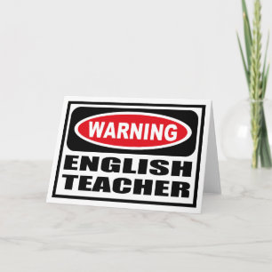 Avertissement Carte de voeux ENSEIGNANT ANGLAIS