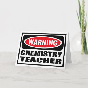 Avertissement Carte de voeux ENSEIGNANT CHIMIE