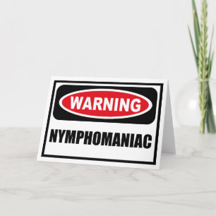 Avertissement Carte de voeux NYMPHOMANIAC
