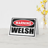 Avertissement Carte de voeux WELSH (Fleur jaune)