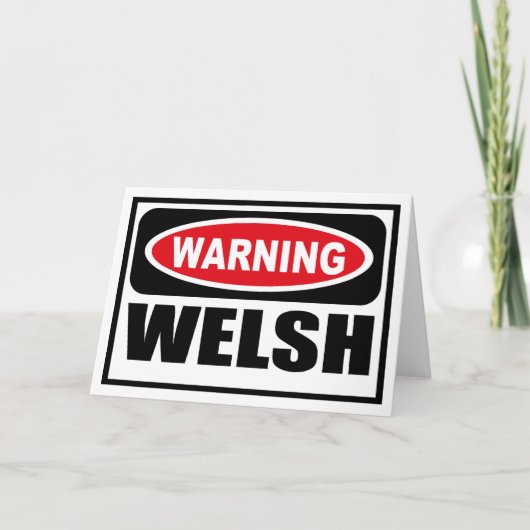 Avertissement Carte de voeux WELSH (Devant)