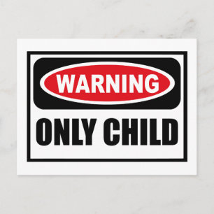 Avertissement Carte postale ENFANT SEULEMENT