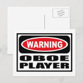 Avertissement Carte postale JOUEUR DE LA BOÎTE (Devant / Derrière)