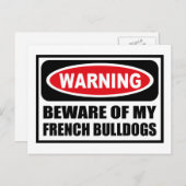 Avertissement CARTE POSTALE Méfiez-vous de mes bou (Devant / Derrière)