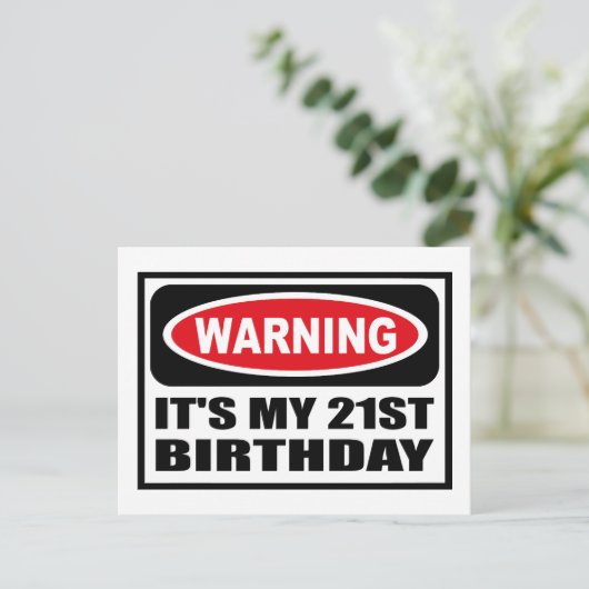 Avertissement C'EST MA Carte Postale 21E ANNIVERSA (Debout devant)