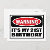 Avertissement C'EST MA Carte Postale 21E ANNIVERSA (Devant / Derrière)