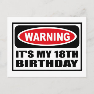 Avertissement C'EST MA Carte Postale DE 18E ANNIVE