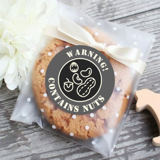 Avertissement contient des noix Étiquette alimenta