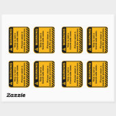 Avertissement Covid zone papier autocollant (Feuille)