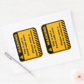 Avertissement Covid zone papier autocollant (Enveloppe)