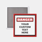 Avertissement de danger Magnet personnalisé (Recto/Verso)
