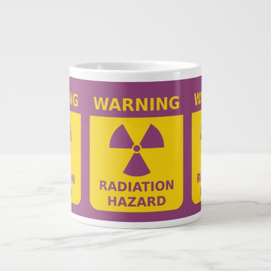 Avertissement de radiation Jumbo Mug (Devant)