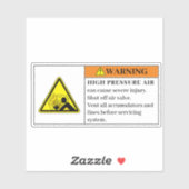 Avertissement Étiquette à haute pression (Feuille)