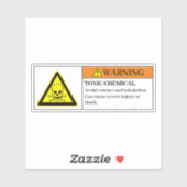 Avertissement Étiquette chimique toxique (Feuille)