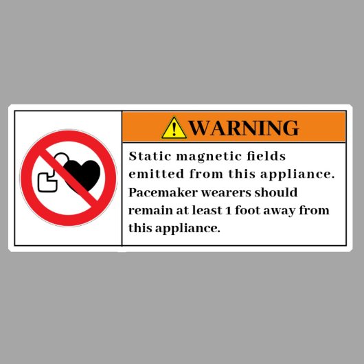 Avertissement Étiquette de champs magnétiques stat