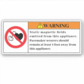 Avertissement Étiquette de champs magnétiques stat (Devant)