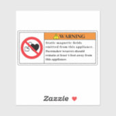 Avertissement Étiquette de champs magnétiques stat (Feuille)