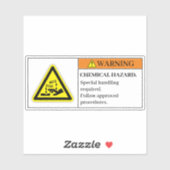 Avertissement Étiquette de danger chimique (Feuille)
