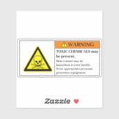 Avertissement Étiquette de produits chimiques toxi (Feuille)