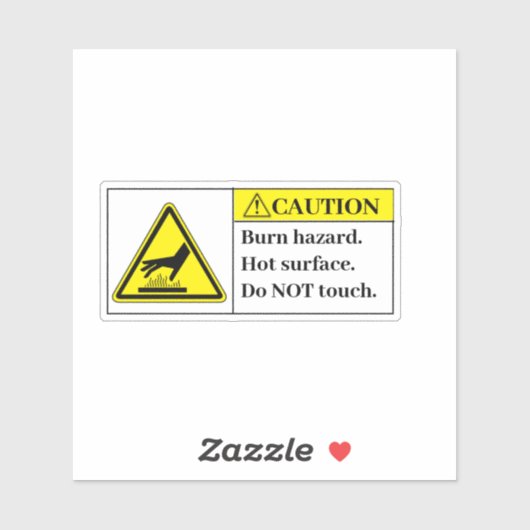 Avertissement Étiquette de risque de brûlure (Feuille)