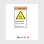 Avertissement Étiquette de risque de brûlure BW60 (Feuille)