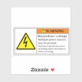 Avertissement Étiquette de tension dangereuse E234 (Feuille)