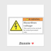 Avertissement Étiquette de tension dangereuse E235 (Feuille)