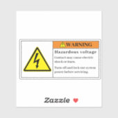 Avertissement Étiquette de tension dangereuse EL90 (Feuille)