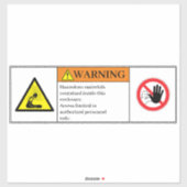 Avertissement Étiquette des matières dangereuses (Feuille)