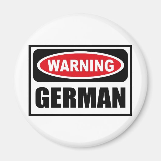 Avertissement GERMAN Magnet (Devant)
