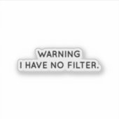 Avertissement Je N'Ai Aucun Sticker Sarcastique Fi (Devant)