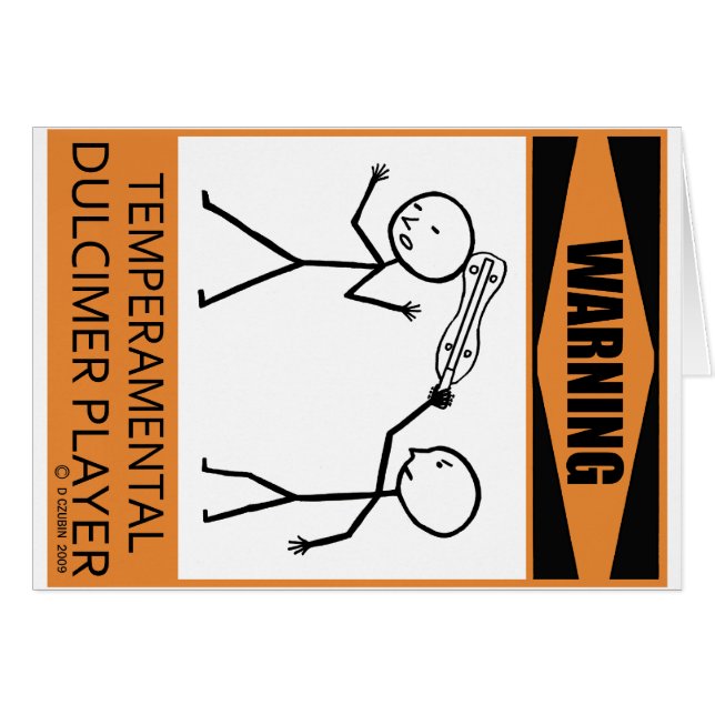 Avertissement Joueur Temperamental Dulcimer (Devant horizontal)